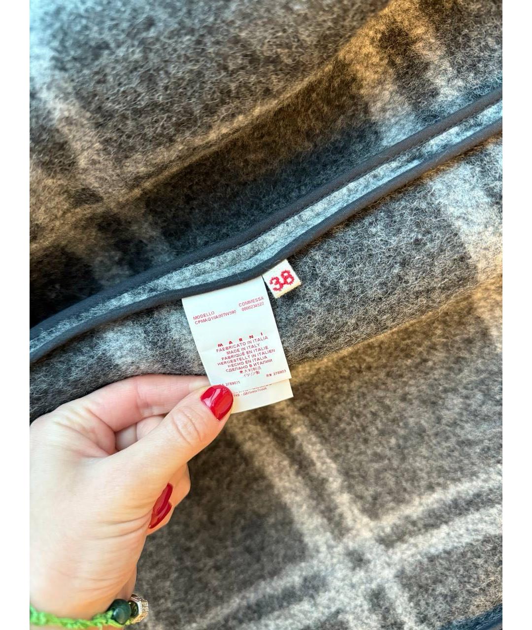 MARNI Серое пальто, фото 5