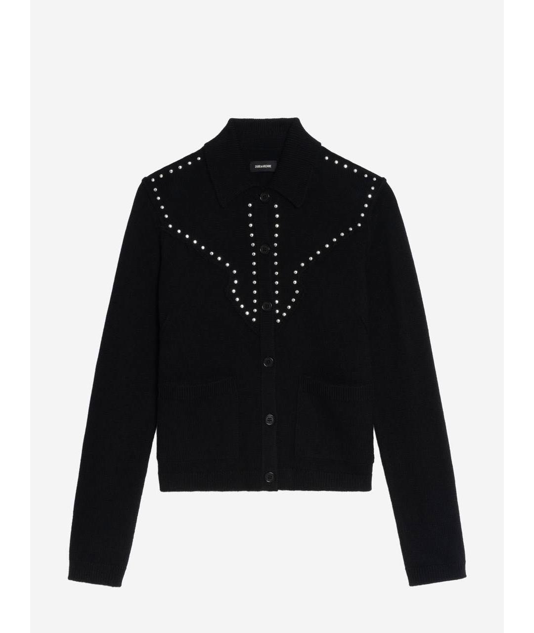 ZADIG & VOLTAIRE Черный кашемировый кардиган, фото 5