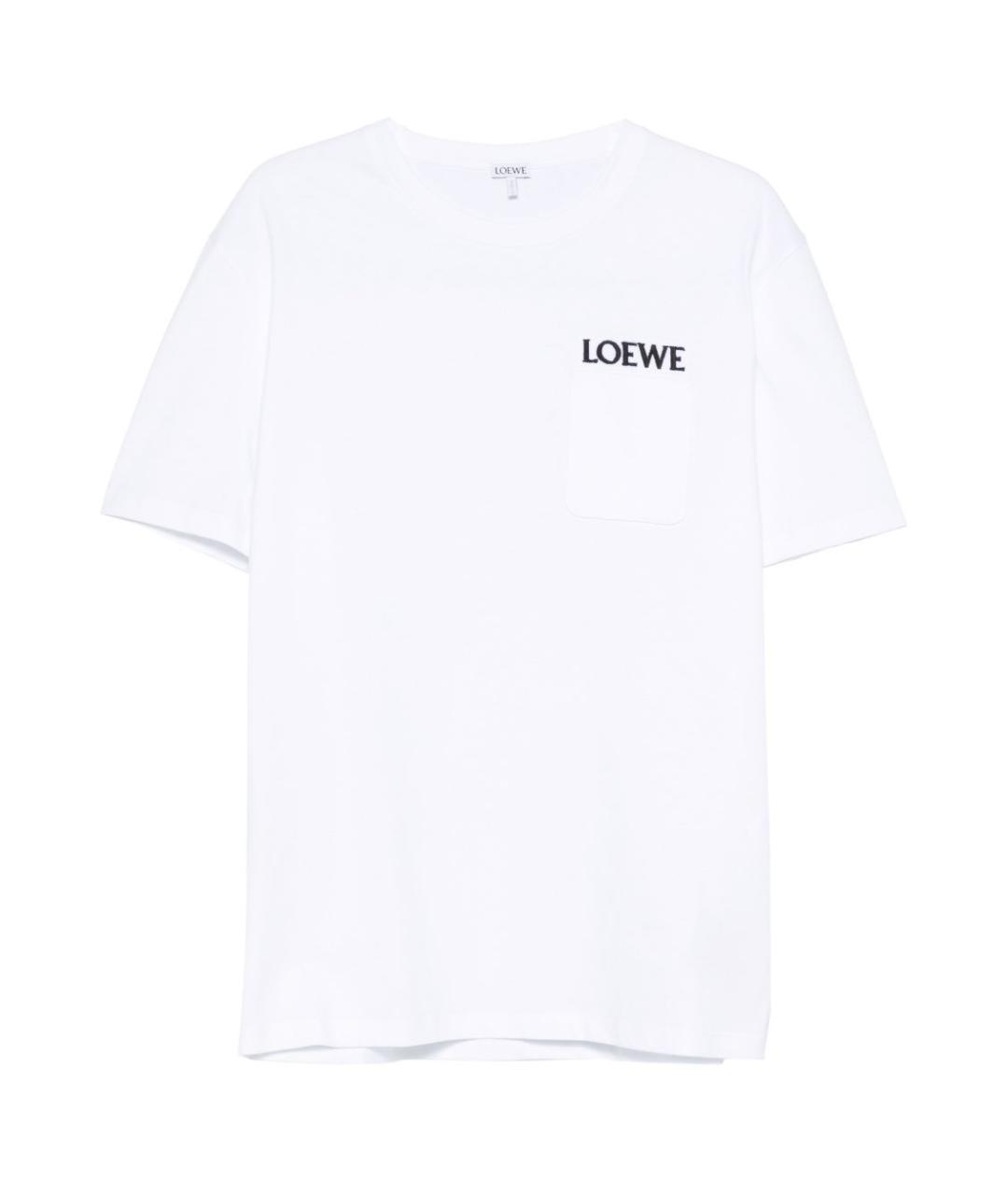LOEWE Белая хлопковая футболка, фото 1