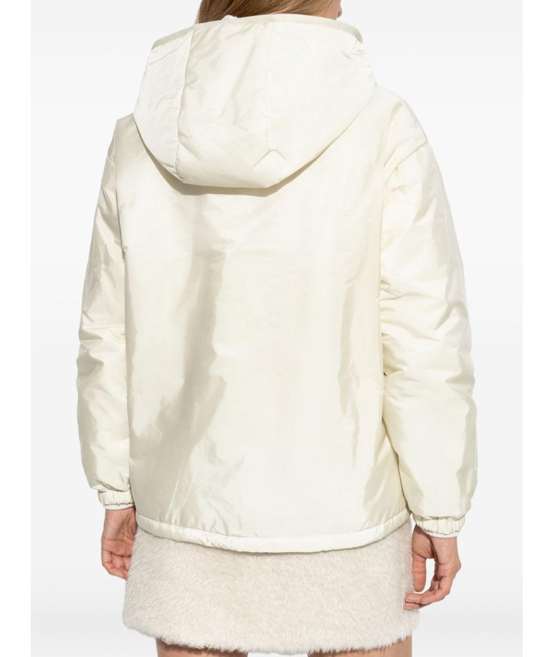 MONCLER Белая полиэстеровая куртка, фото 3