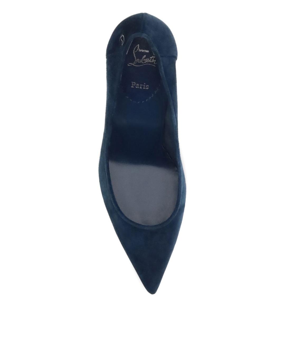 CHRISTIAN LOUBOUTIN Синие замшевые туфли, фото 2