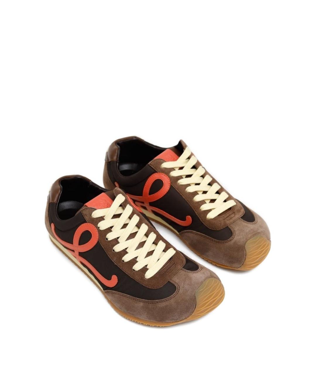 LOEWE Коричневые кроссовки, фото 2