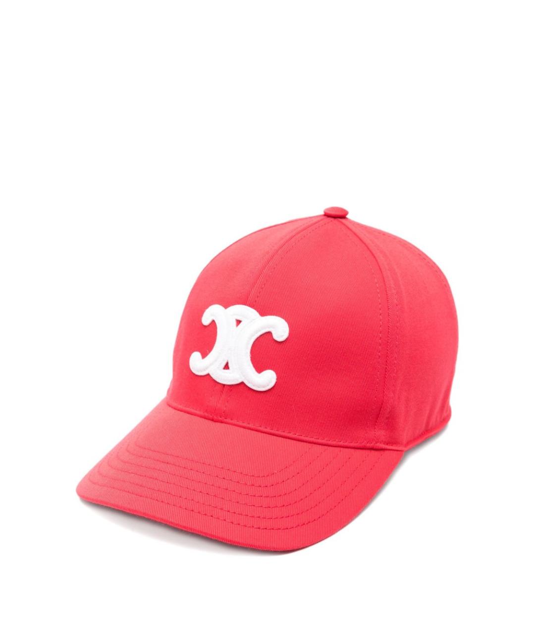 CELINE Красная хлопковая кепка, фото 1