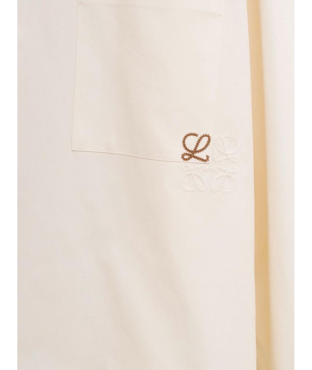 LOEWE Бежевая хлопковая кэжуал рубашка, фото 3