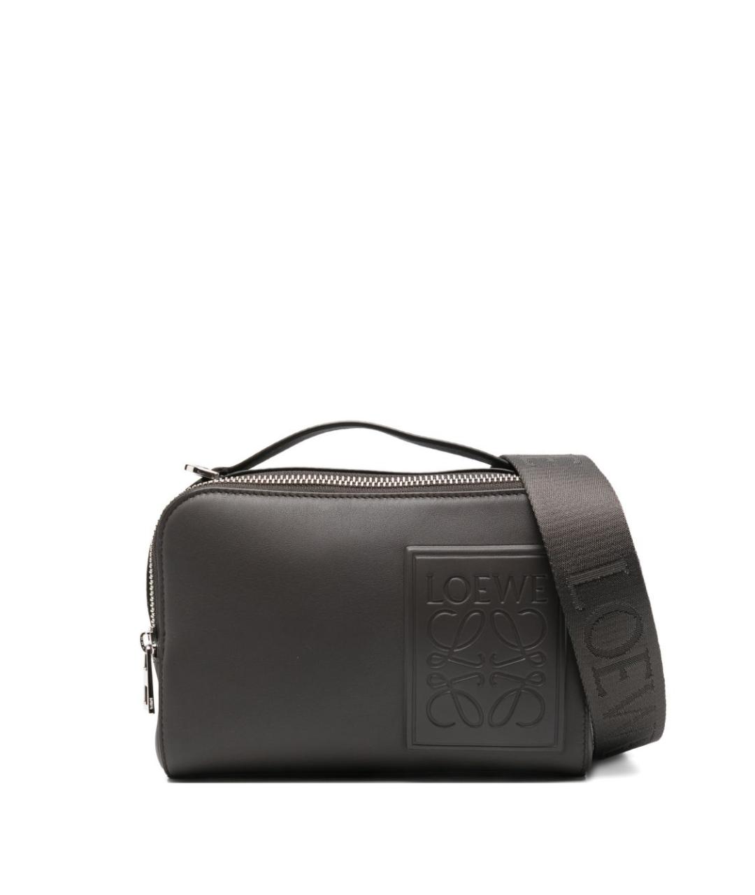 LOEWE Серая кожаная сумка на плечо, фото 1