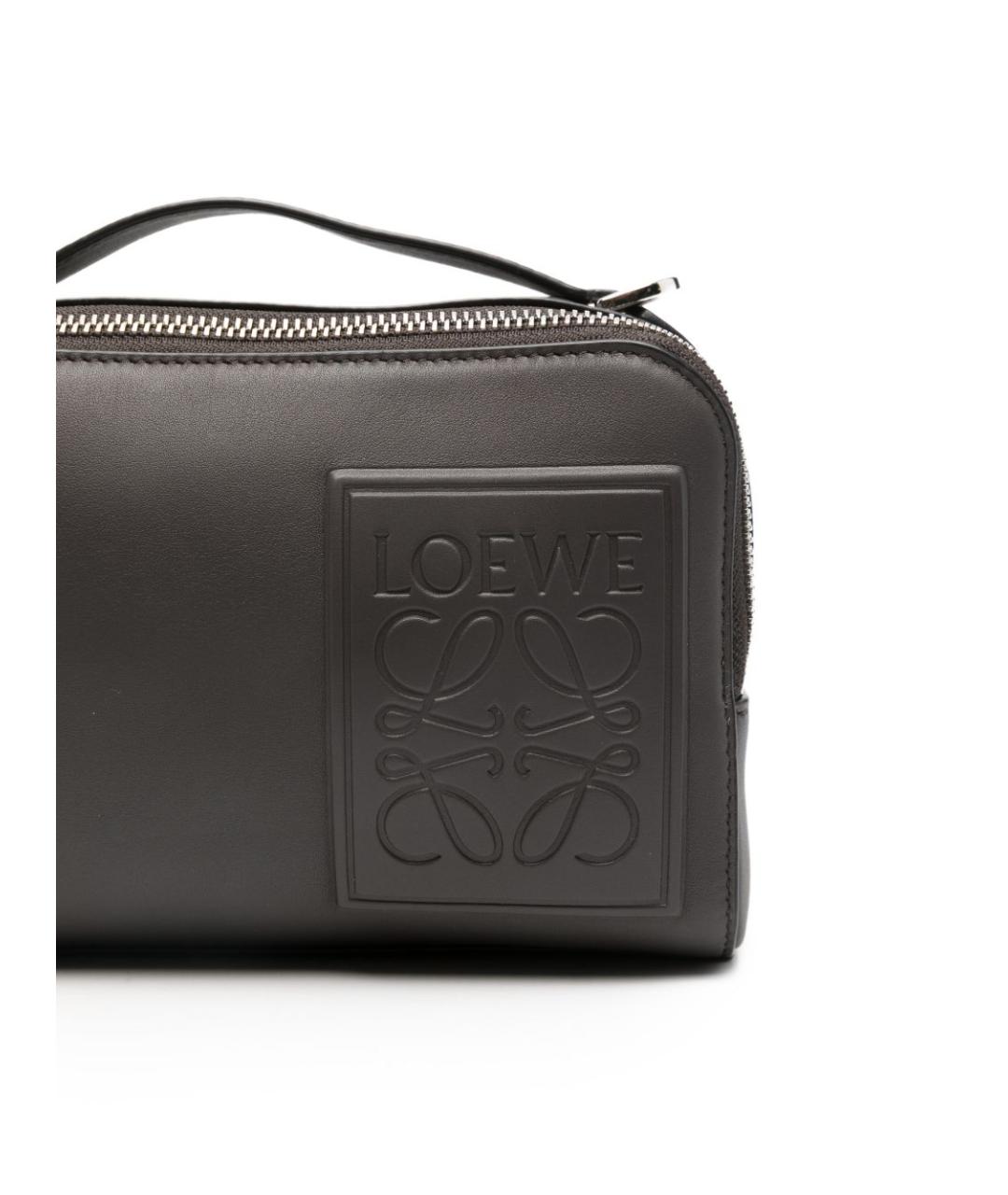 LOEWE Серая кожаная сумка на плечо, фото 5