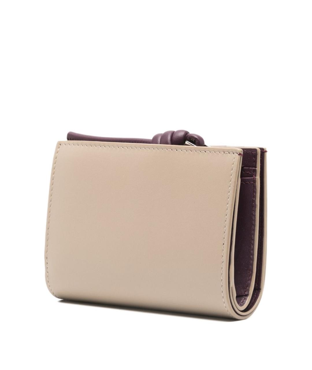 LOEWE Бежевый кожаный кошелек, фото 3