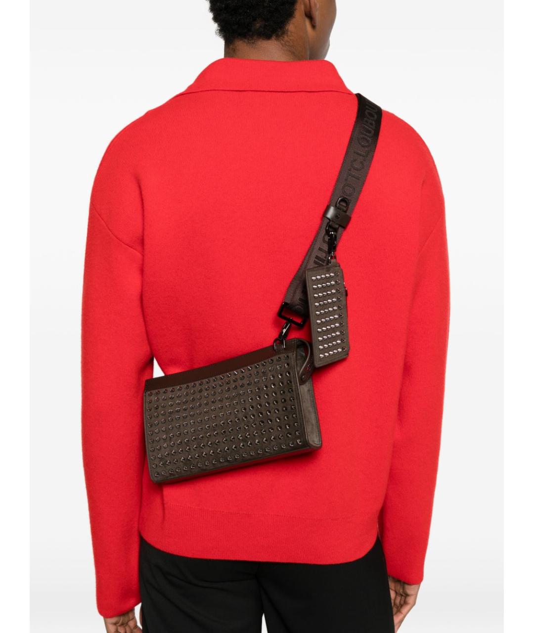 CHRISTIAN LOUBOUTIN Коричневая сумка на плечо, фото 2