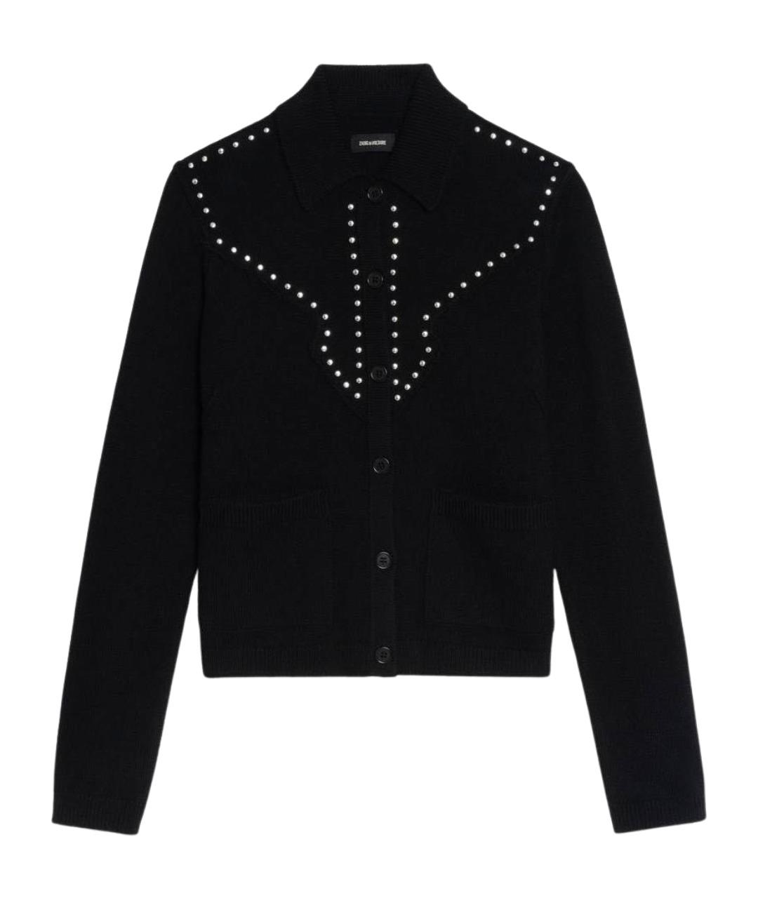 ZADIG & VOLTAIRE Черный кашемировый кардиган, фото 1