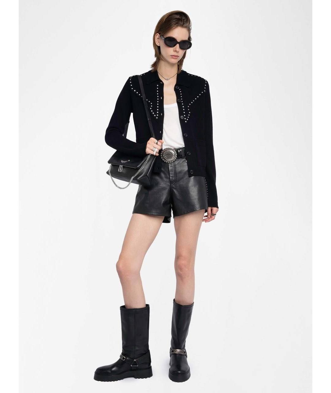 ZADIG & VOLTAIRE Черный кашемировый кардиган, фото 2