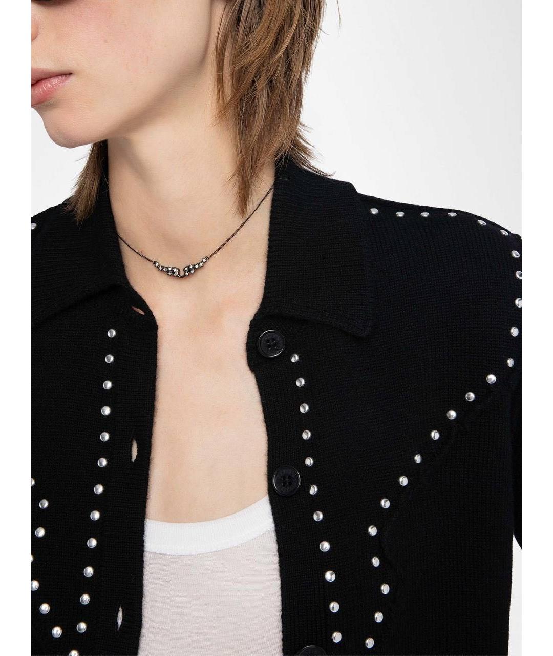 ZADIG & VOLTAIRE Черный кашемировый кардиган, фото 3