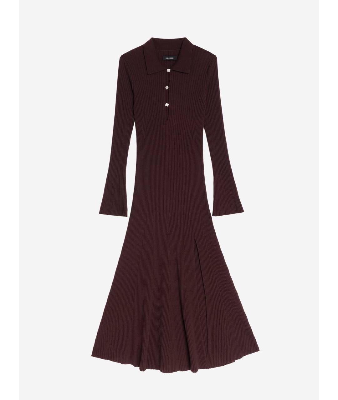 ZADIG & VOLTAIRE Коричневое кашемировое повседневное платье, фото 5