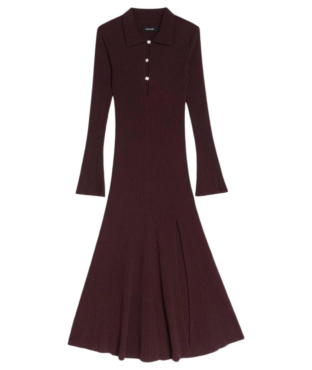 ZADIG & VOLTAIRE Коричневое кашемировое повседневное платье, фото 1