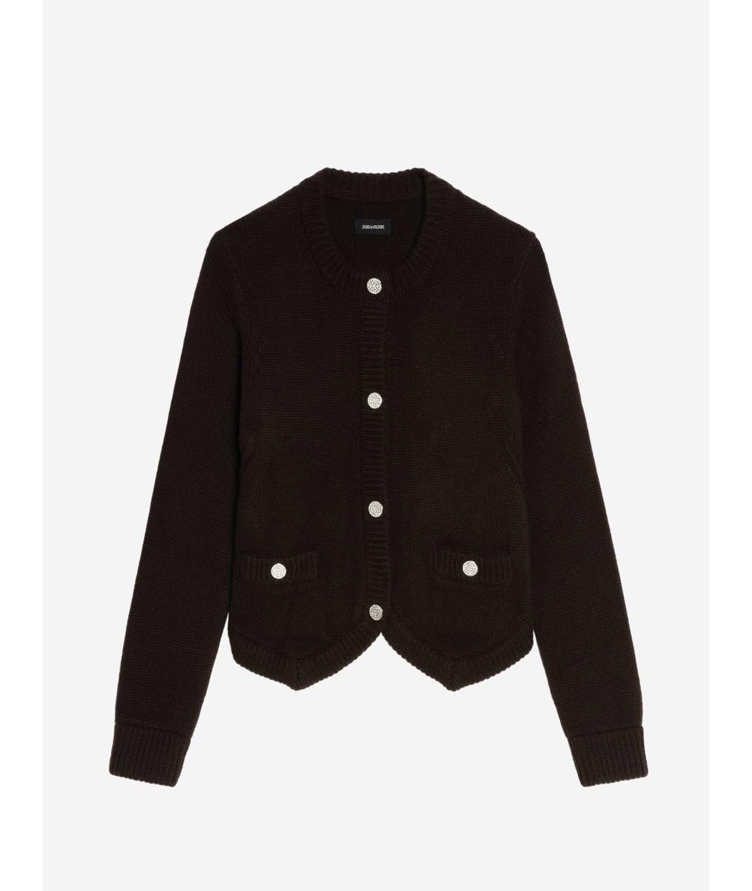 ZADIG & VOLTAIRE Коричневый кашемировый кардиган, фото 5