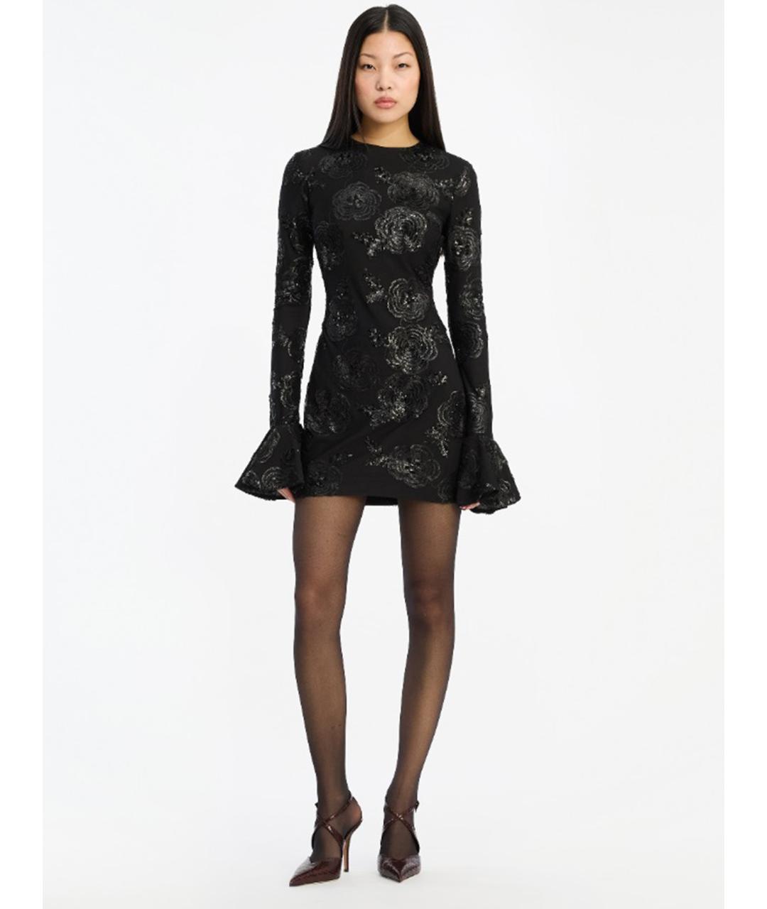 ROTATE Черное повседневное платье, фото 3