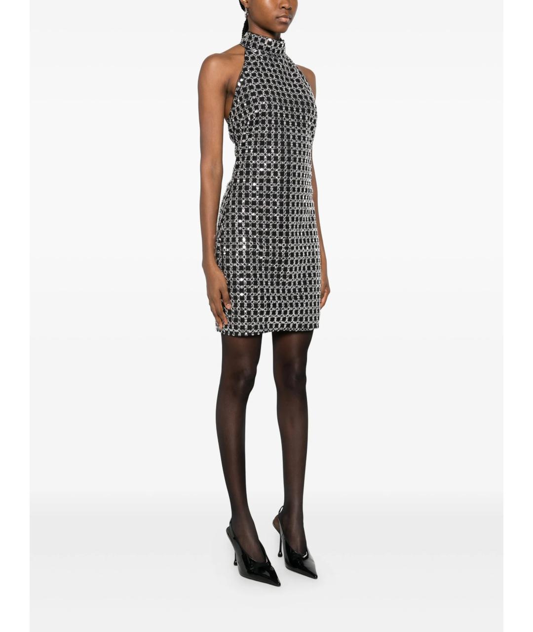 ROTATE Черное полиэстеровое платье, фото 2