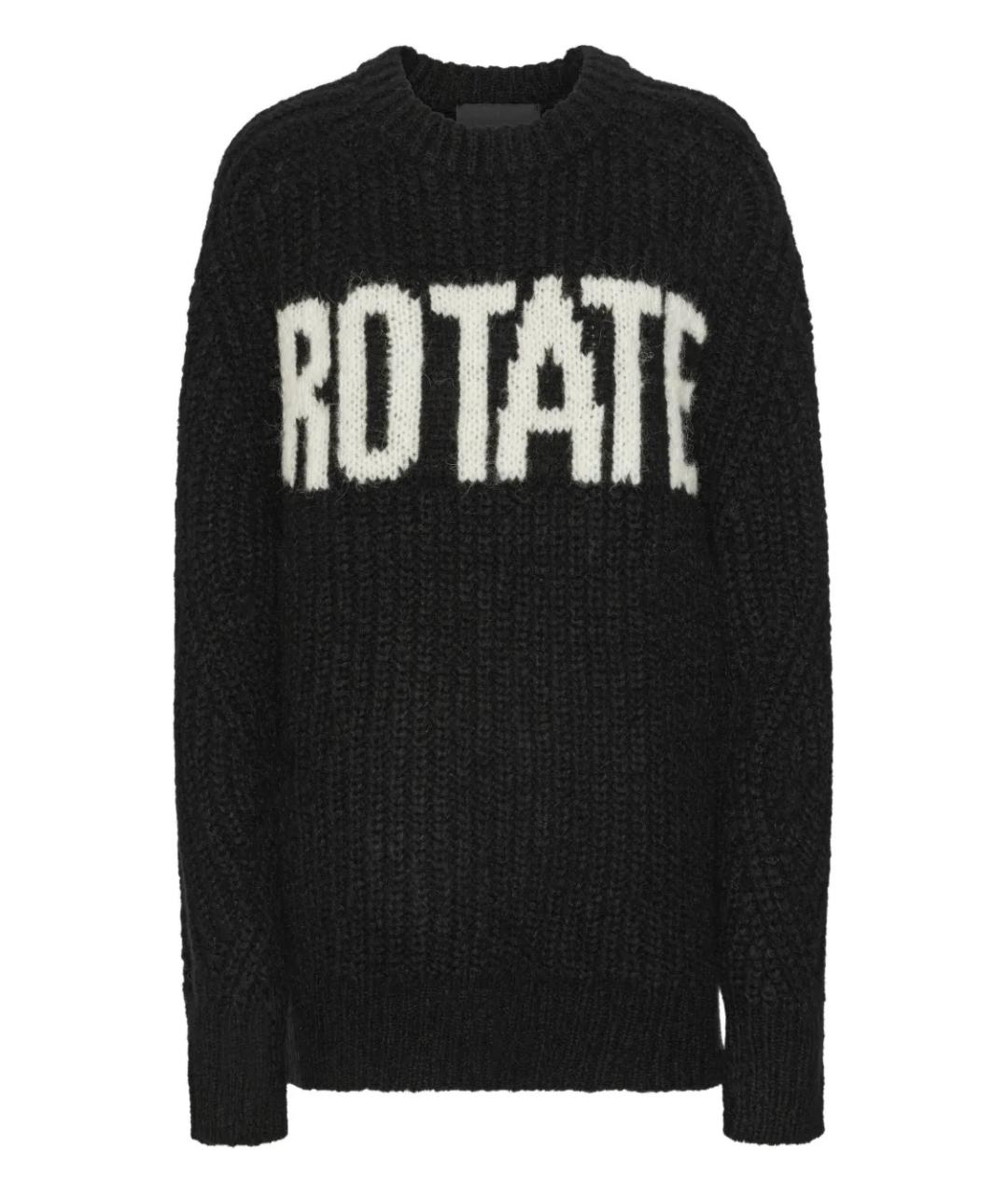 ROTATE Черный шерстяной джемпер / свитер, фото 1