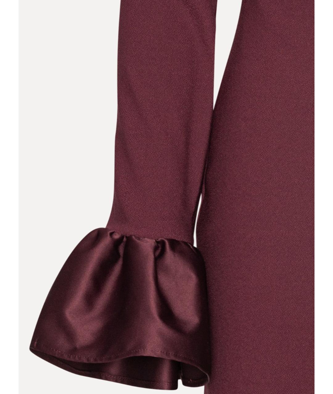 ROTATE Бордовое полиэстеровое коктейльное платье, фото 6