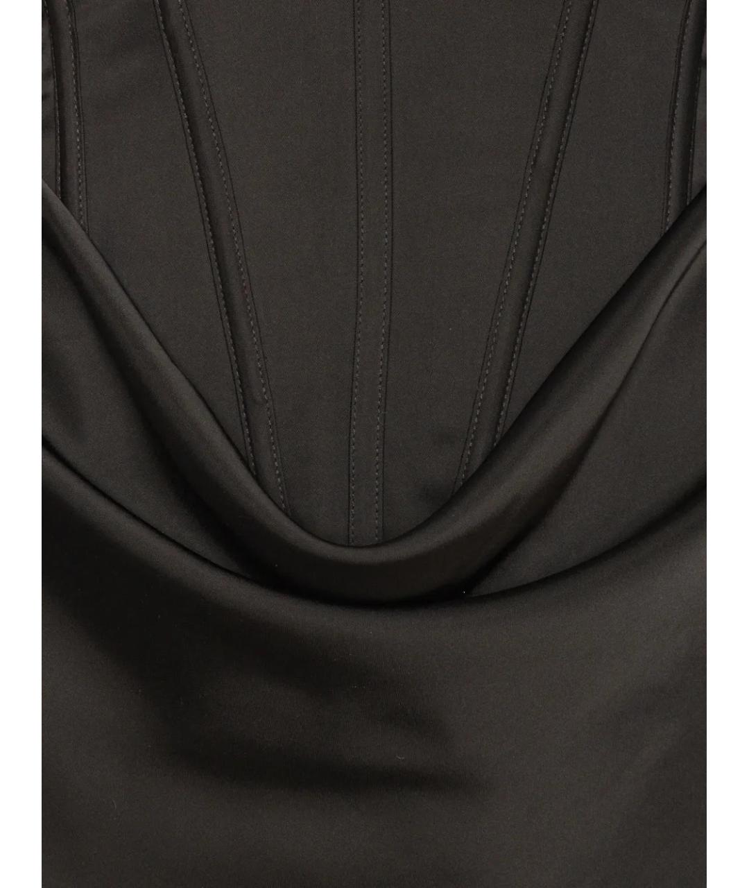 ROTATE Черное полиэстеровое вечернее платье, фото 5