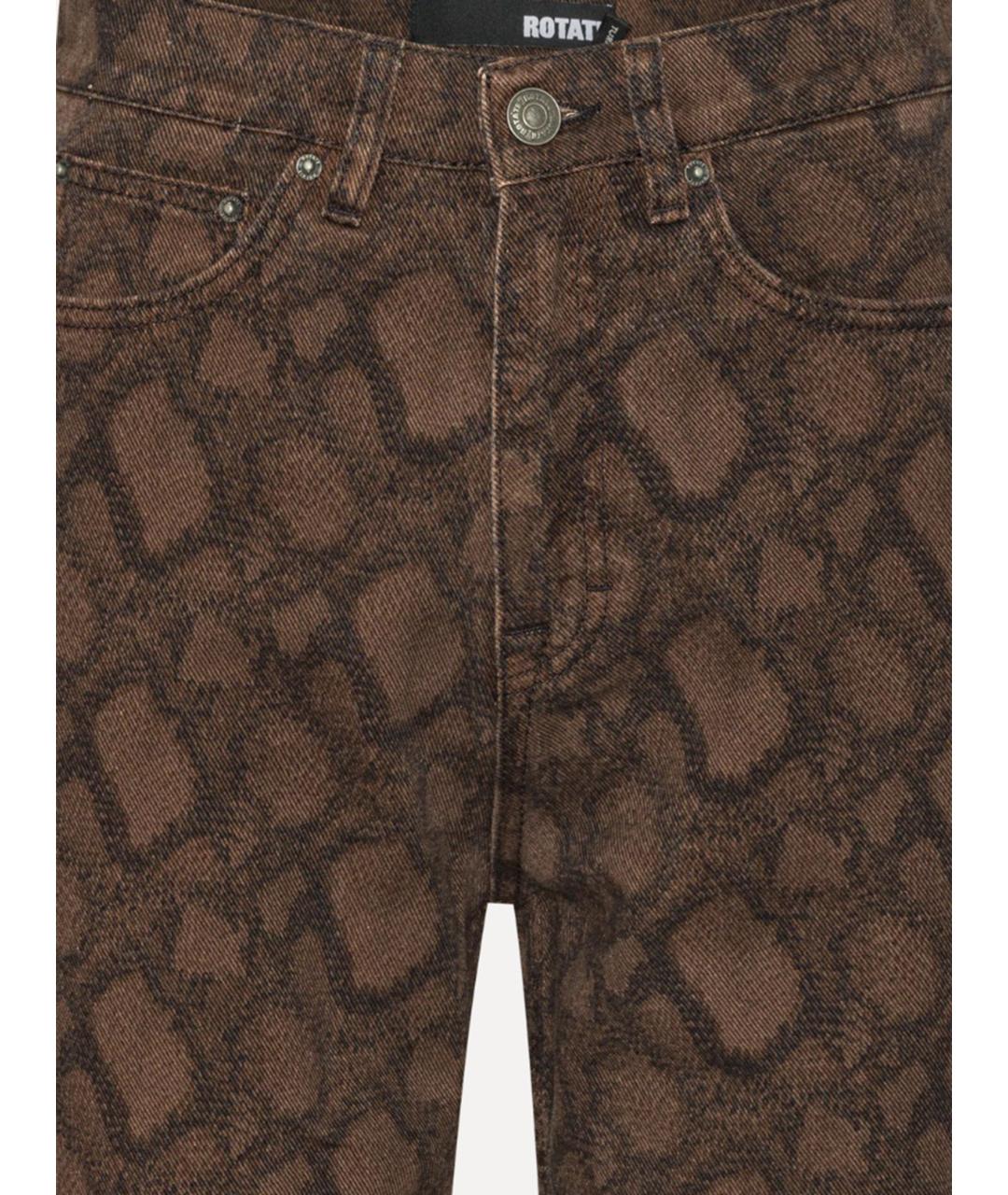 ROTATE Коричневые хлопковые джинсы слим, фото 6