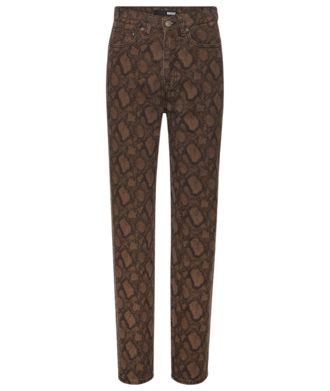 ROTATE Коричневые хлопковые джинсы слим, фото 1