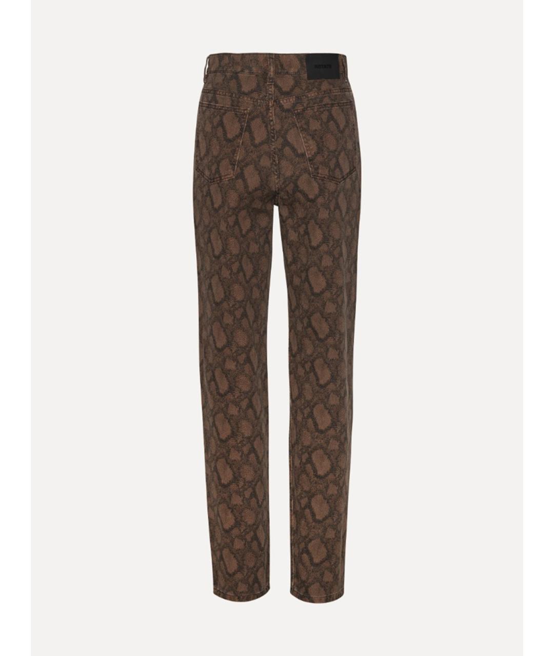 ROTATE Коричневые хлопковые джинсы слим, фото 5