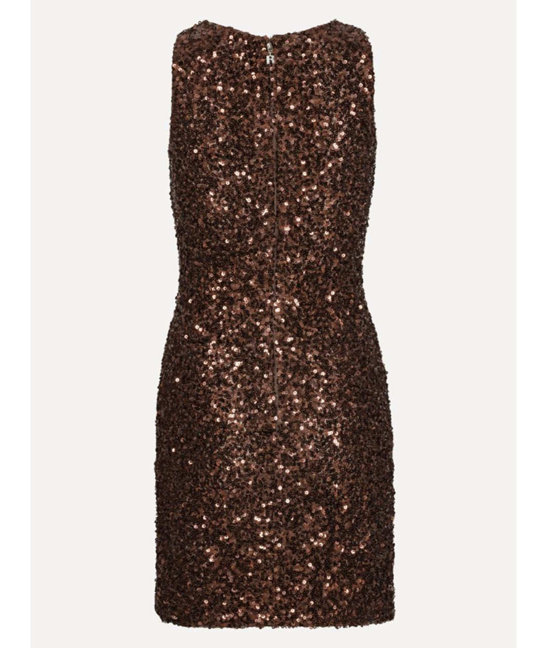 ROTATE Коричневое полиэстеровое вечернее платье, фото 7