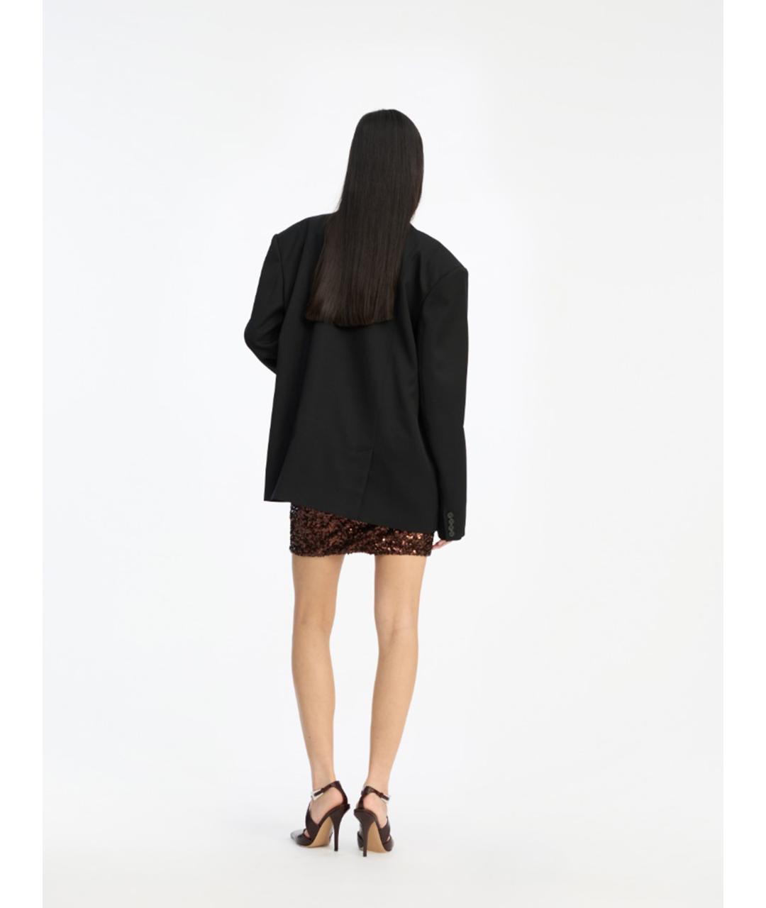 ROTATE Коричневое полиэстеровое вечернее платье, фото 3