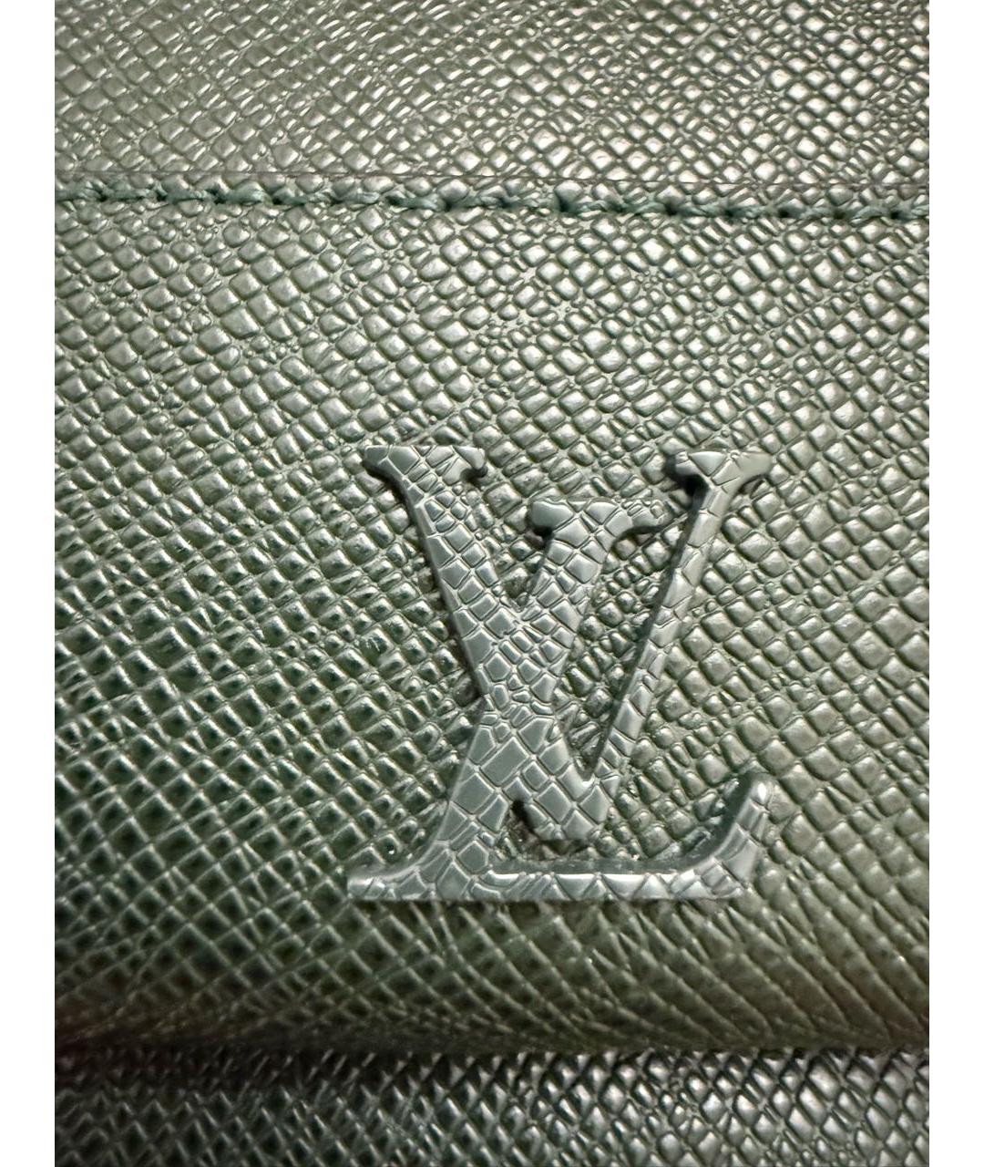 LOUIS VUITTON Зеленый кожаный рюкзак, фото 6