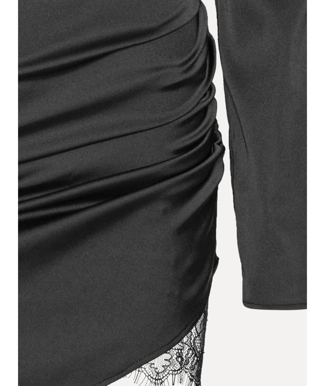 ROTATE Черное полиэстеровое вечернее платье, фото 6