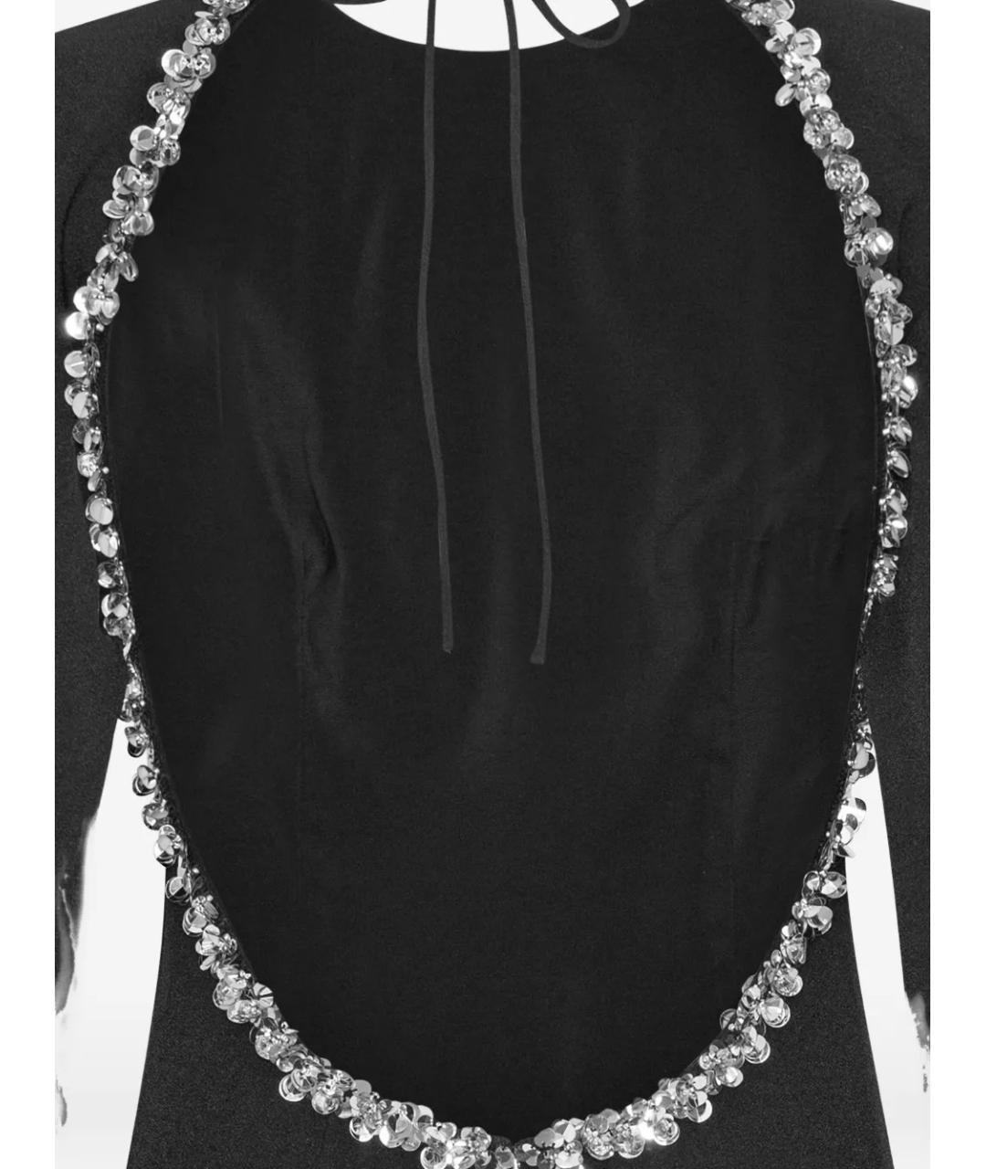 ROTATE Черное полиэстеровое вечернее платье, фото 5