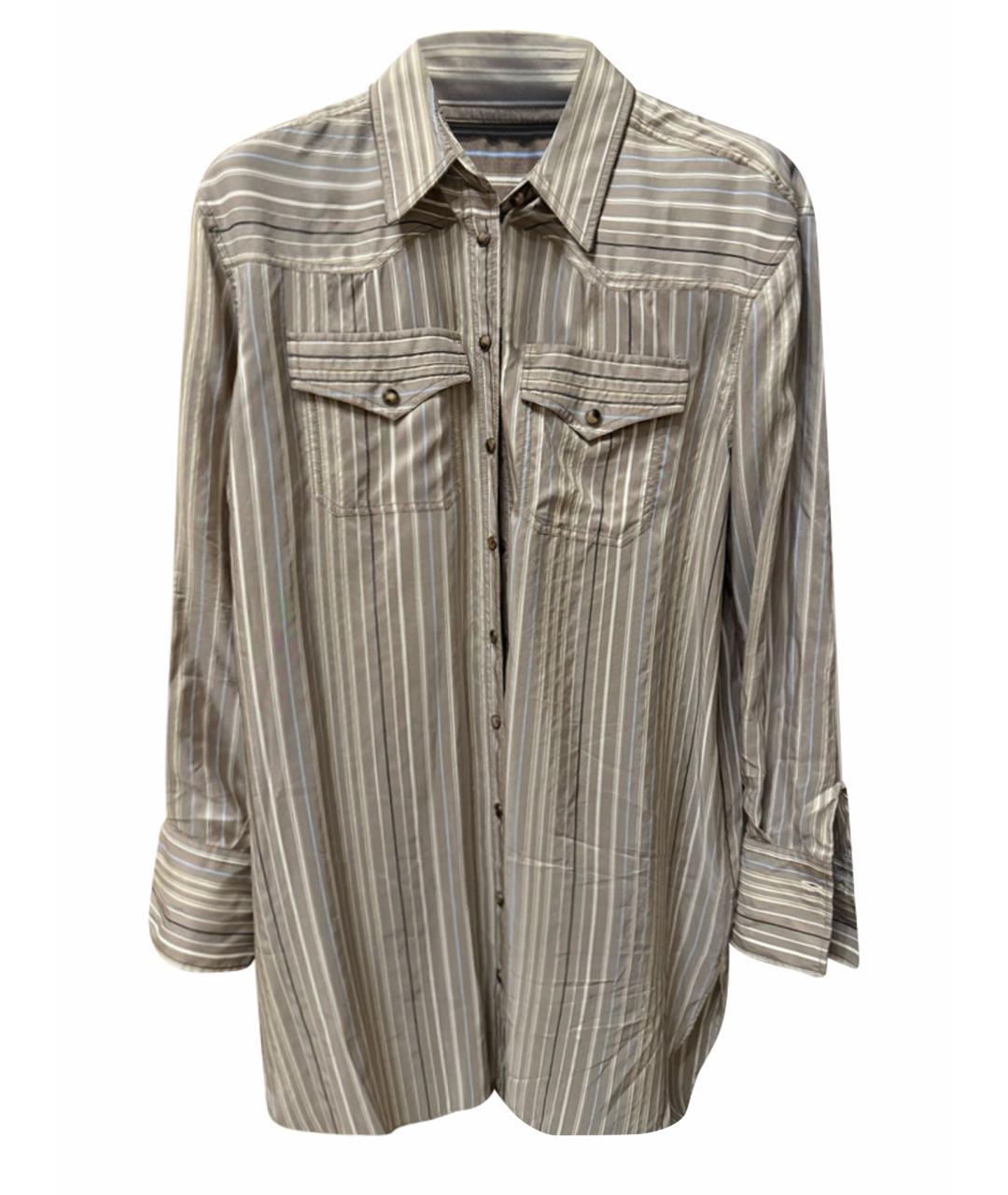 BRUNELLO CUCINELLI Серая шелковая рубашка, фото 1