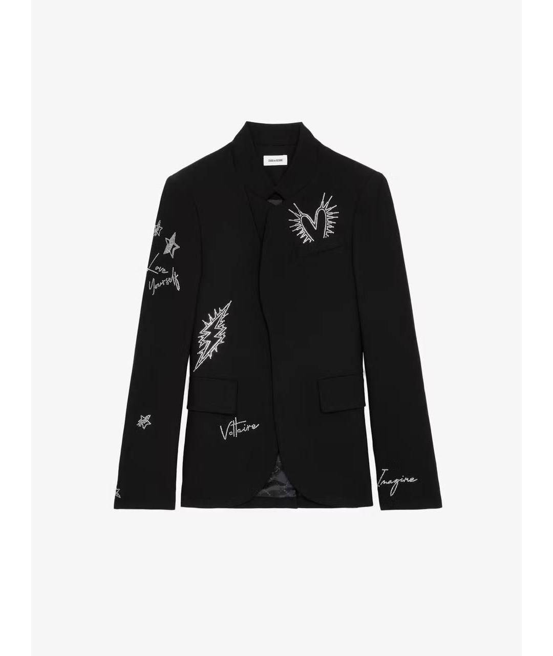 ZADIG & VOLTAIRE Черный полиэстеровый жакет/пиджак, фото 5
