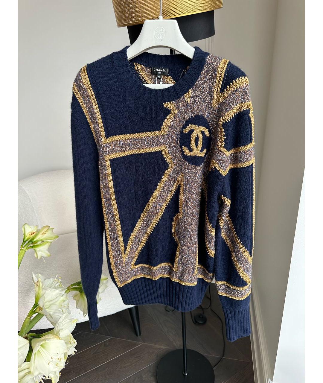CHANEL Темно-синий джемпер / свитер, фото 5