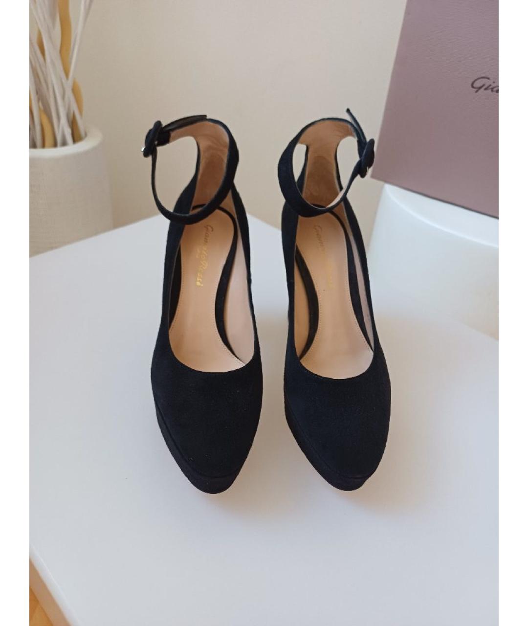 GIANVITO ROSSI Черные замшевые туфли, фото 5