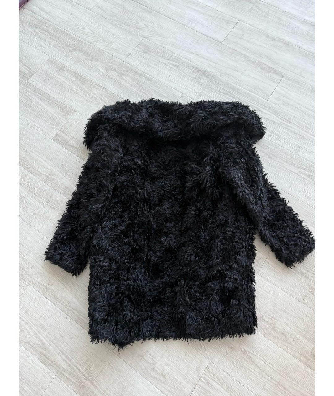 PRADA Черная меховая шуба, фото 2