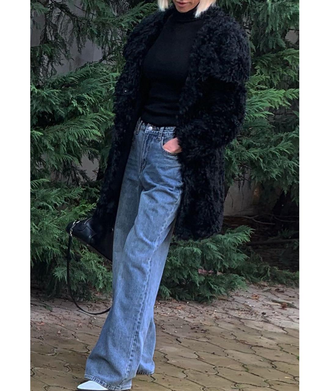 PRADA Черная меховая шуба, фото 5