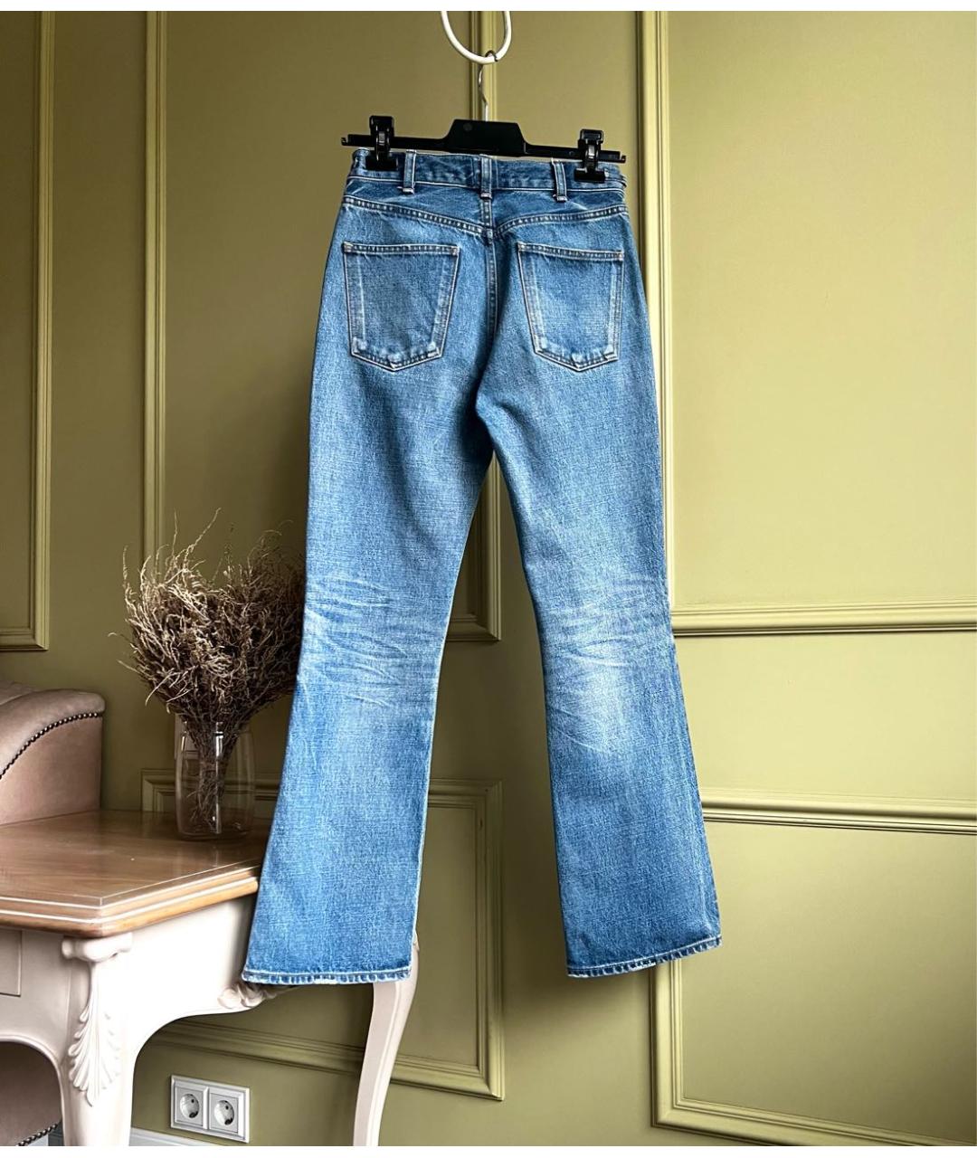 CELINE Хлопковые джинсы клеш, фото 5