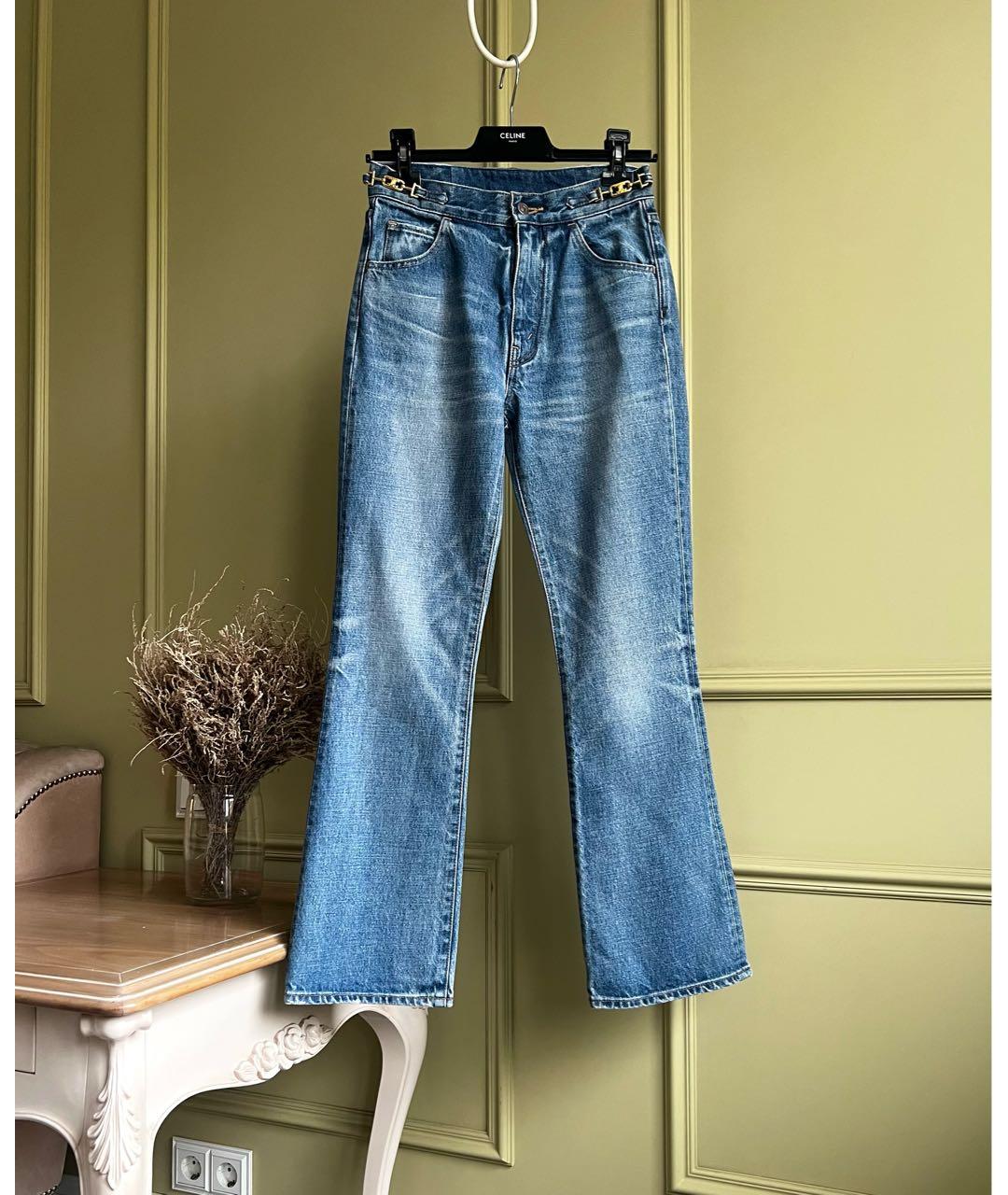 CELINE Хлопковые джинсы клеш, фото 8