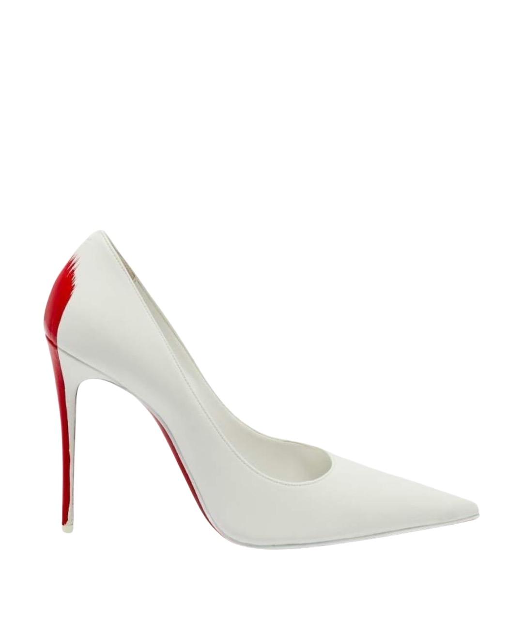 CHRISTIAN LOUBOUTIN Белые кожаные туфли, фото 1