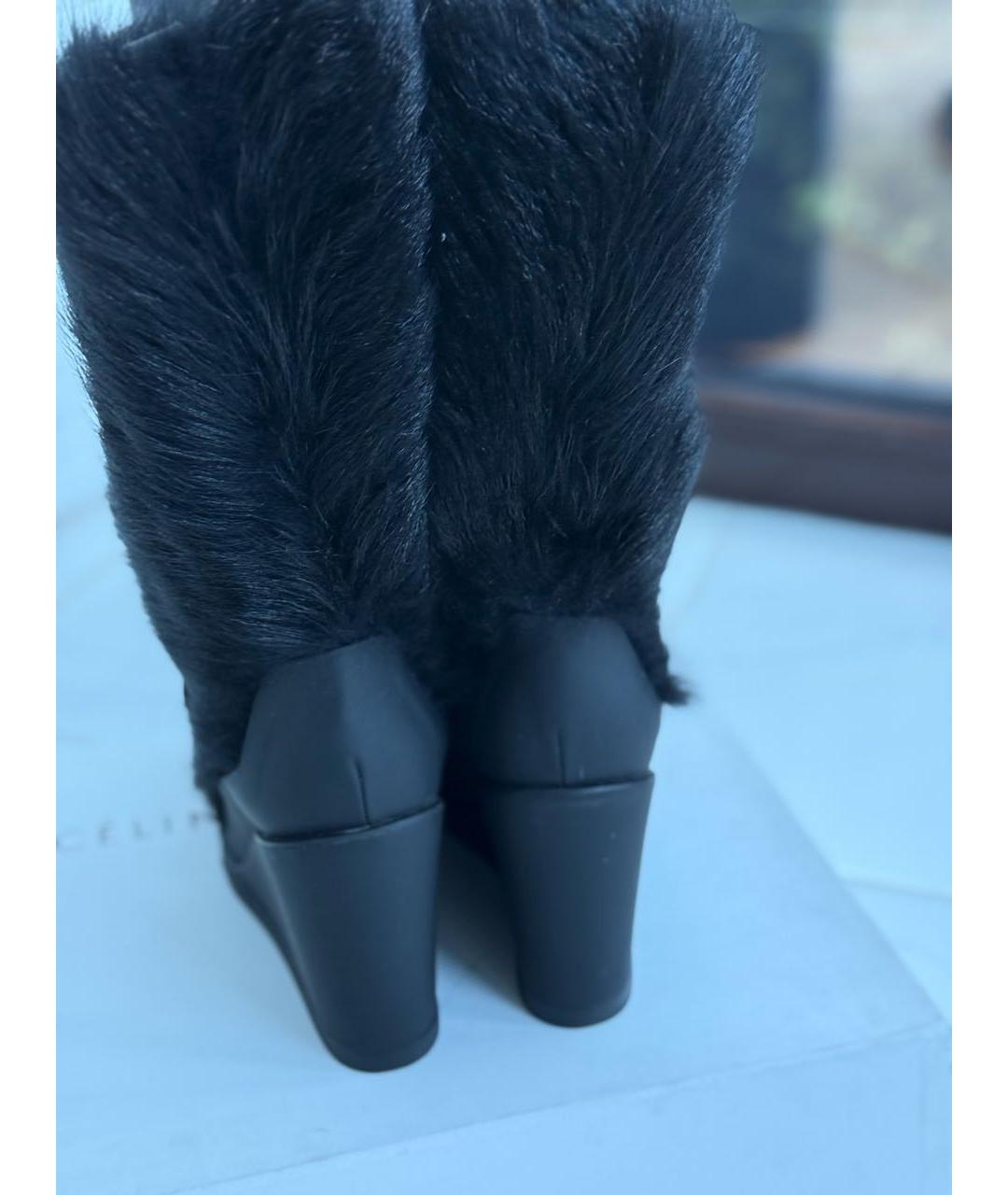 CELINE Черные кожаные сапоги, фото 3