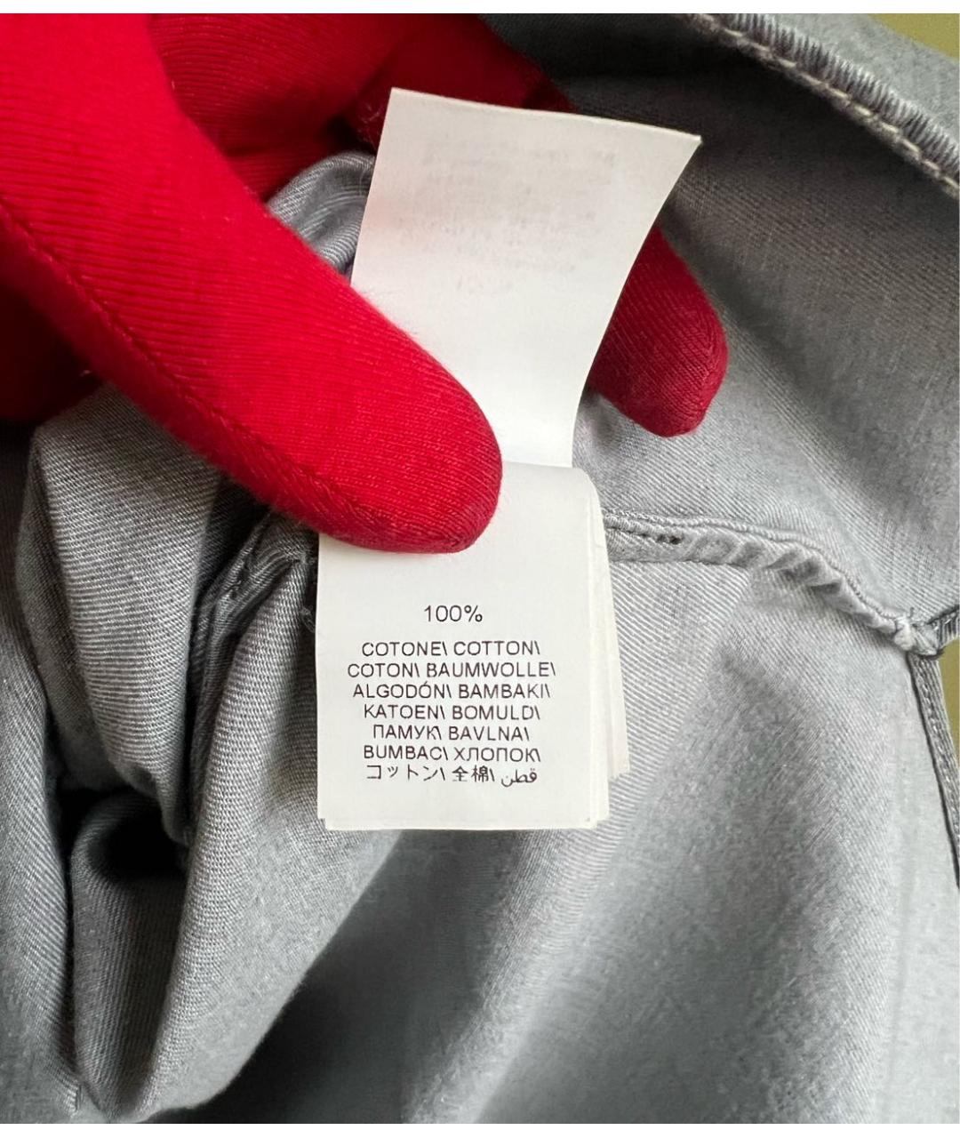 BRUNELLO CUCINELLI Серая деним рубашка, фото 8