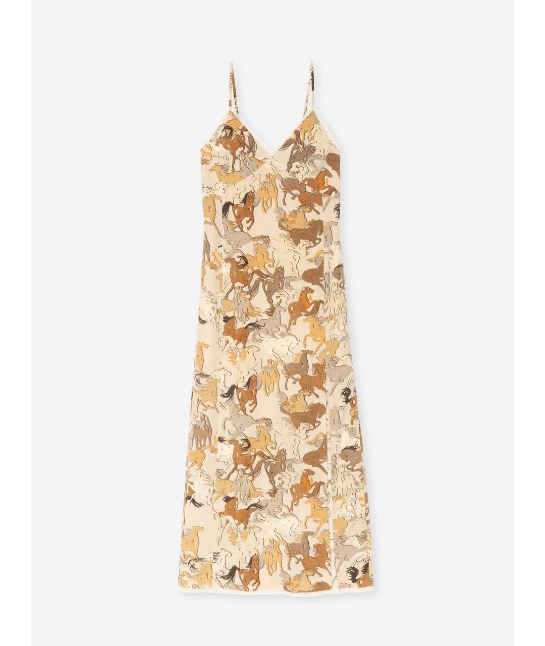 ZADIG & VOLTAIRE Бежевый шелковый сарафан, фото 5