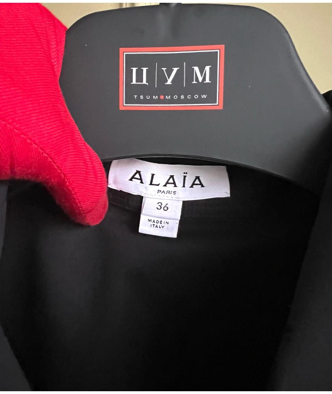 ALAIA Черная хлопковая рубашка, фото 7