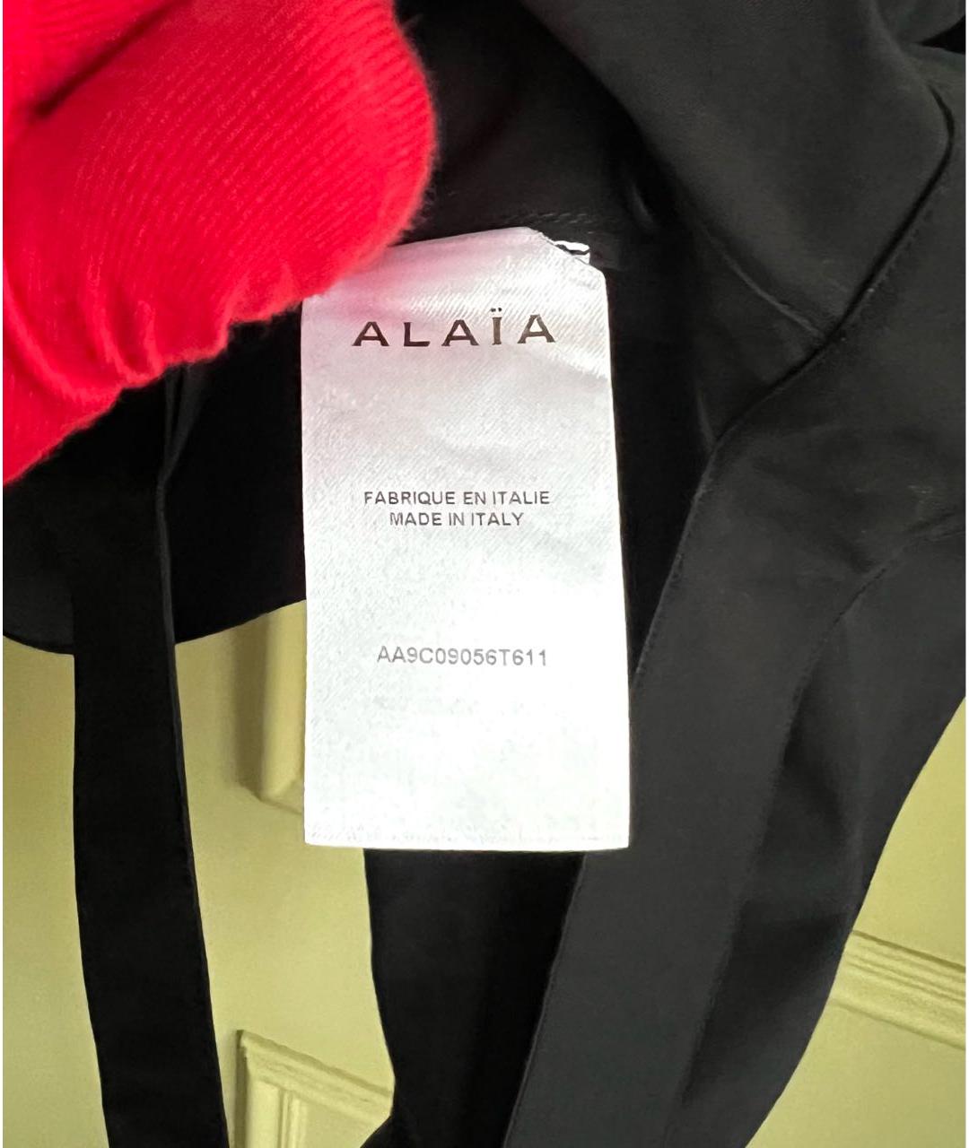 ALAIA Черная хлопковая рубашка, фото 8