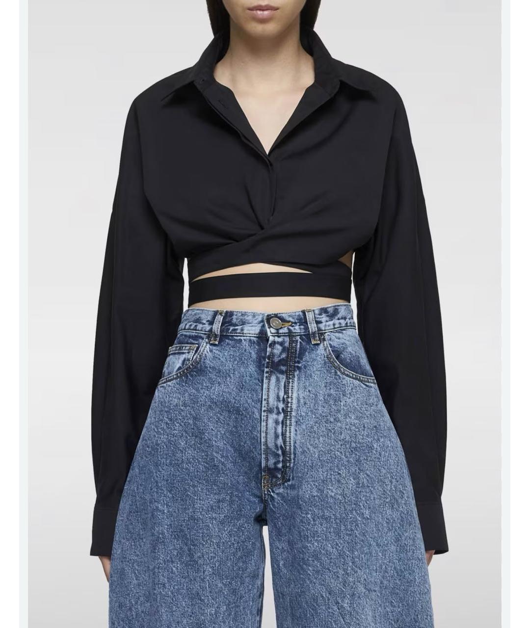 ALAIA Черная хлопковая рубашка, фото 3