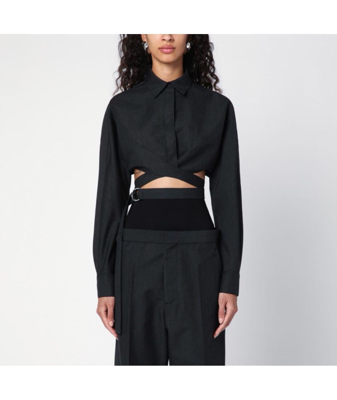 ALAIA Черная хлопковая рубашка, фото 5