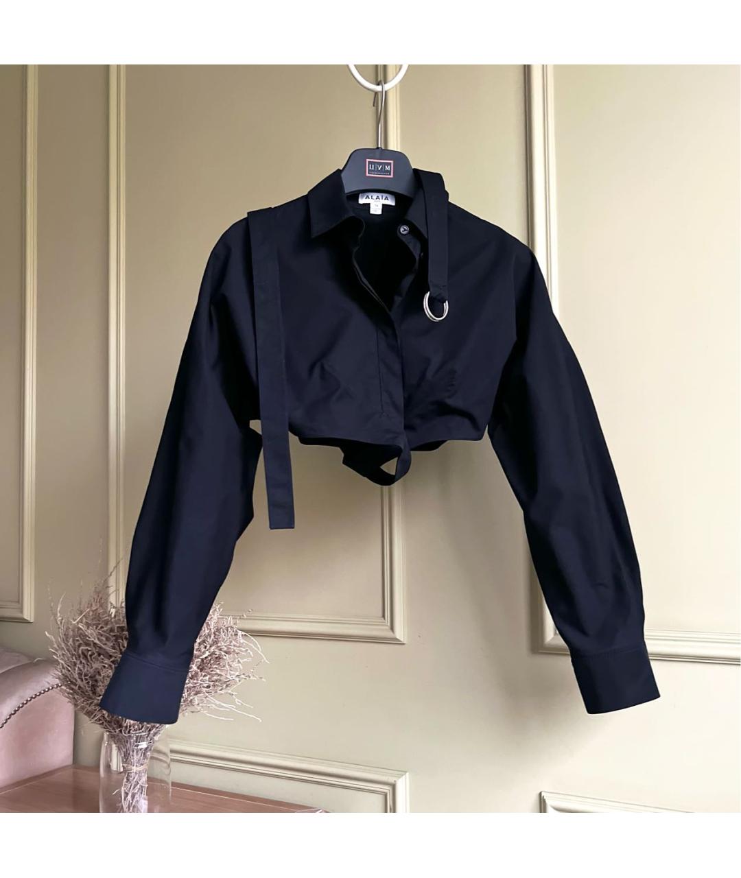 ALAIA Черная хлопковая рубашка, фото 9