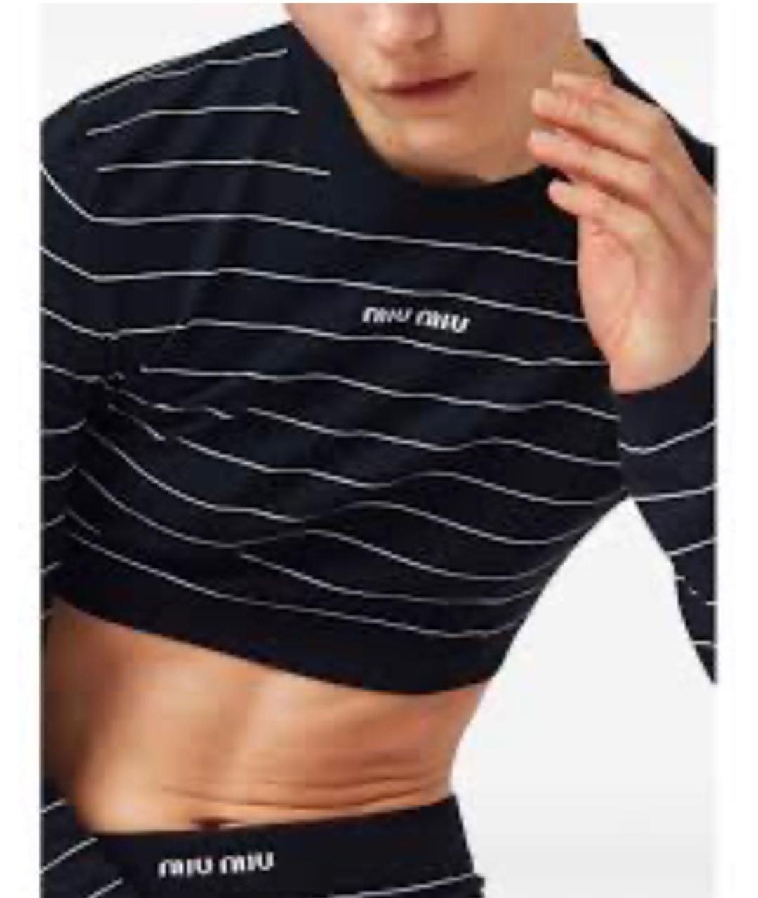 MIU MIU Темно-синий джемпер / свитер, фото 6