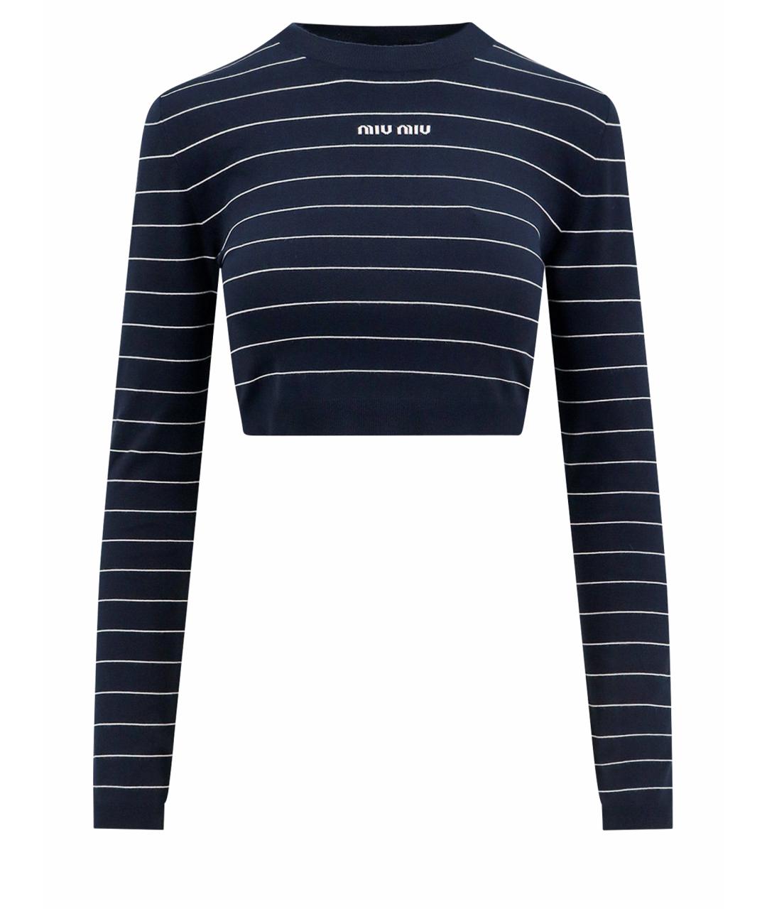 MIU MIU Темно-синий джемпер / свитер, фото 1